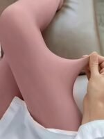 High Stretch Fake Translucent Thermal Pants, High Rise Slim Elastic Tights For Fall, Women'S Lingerie & Sleepwear - Image 3