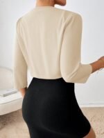 Women'S Stylish Pleated Collar Blazer - Image 9