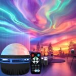 1Pc Northern Lights Led Atmosphere Projection Light - 7 Modes, Starry Rotation Projector With Remote Control, Usb Powered, Ideal For Living Room & Bedroom Decoration, Perfect Valentine'S Day Gift, Bedroom Atmosphere Light | Vibrant Northern Sky Display | Led Projection Light, Light Decor