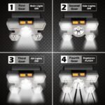 Qvamillt 5-Head Led Flashlight - Hands-Free Headlamp With Rechargeable, 5-Section Bright For Night Fishing,, Camping, Mining - Heavy-Duty Head-Mounted With Individual Head Control (Compatible With Flash - Image 6