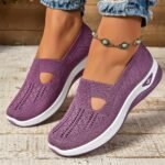 Women'S Slip-On Casual Sneakers - Breathable Fabric Upper & Eva Cushioned Sole, Low-Top Comfortable Walking Shoes For All-Season Wear, Multi-Color Options, Ladies Sneakers - Image 9