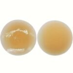 1Pc Seamless Silicone Nipple Covers, Invisible & Reusable Anti-Convex Pasties In Light Beige, Skin-Tone, And Dark Brownish-Red, Hand-Washable Women'S Lingerie Accessories - Image 5
