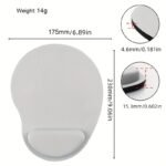 Ergonomic Eva Wrist Support Cushion, Non-Slip Memory Foam Mouse Pad, Comfortable Skin-Friendly Desk Rest For Office Computer Use - Image 2