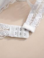 Women'S Sexy Lace Bra With Bow Detail - Black Underwire Medium Support, Non-Padded Full Coverage Lingerie For Casual Attire, Lingerie Wear|Sleek Lace Design|Underwire Bra - Image 9