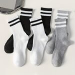 3/6 Pairs Of Striped Sports Breathable Women'S Socks - Image 5