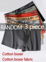 Random 1/3/5/10 Pcs Men'S Large Size Boxer Brief - Medium Thickness, Soft And Breathable Fabric, 2-Tone & Striped Design. Multiple Color Options: Black, White ?Gray?Navy Blue ? Red ?Light Brown, Beige ? Wholesale Packaging, Suitable For Gym?Party Formal- Hand Wash?Ideal For Boxing?Training Casual Time?Formal Events _Love_ Brand Xorelr?Bulk Purchase Discount?Seamless Comfort - Image 2