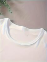 Plus Size Women'S Casual T-Shirt With "Pray On It Pray Over It Pray Through It" Inspirational Quote & Floral Lettering - White Round Neck Short Sleeve Top For Spring Summer Fall, Ladies T Shirts, Everyday Comfort, Relaxed Fit Tee, Machine Washable Shirt - Image 5