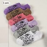 6 Pairs Of Black, White, And Grey Women'S Ankle Socks - Image 10