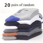 New Black Business Solid Color Socks For Men, Mid-Calf Length, Suitable For Spring, Autumn, And Winter, Available In Sizes 5, 10, 15, 20, 25, 30, 35, And 40. - Image 17