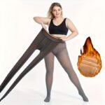 Plus-Size Women'S Thickened Fleece-Lined Tights For Autumn And Winter, Warm Leggings With High Elasticity. - Image 2