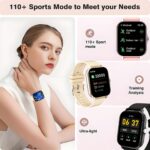 New 1.83-Inch Full Touchscreen Silicone Strap Smartwatch For Men & Women, Sports Fitness Outdoor Pedometer, Watch Faces, Wireless Calling, App Connectivity, 100+ Sports Modes For Hiking, Climbing, Soccer, Basketball, Remote Camera Control, Wireless - Image 6