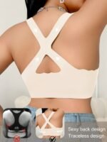 Plus Size Traceless Push Up And Anti-Sagging Wireless Bra Anti-Slip Bra Women Breast Holding Comfortable Breathable Top Truss Chest Pad Beauty Back Vest Women - Image 6