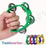 Colorful Handheld Tambourine With 4 Bells - Durable Plastic Percussion Instrument For Youngsters & Adults, Ideal For Parties, Concerts & Rhythm Enthusiasts, Tambourine For Adults