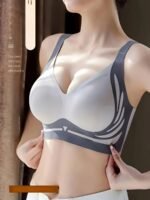1Pc Color Block Wireless Bra, Sexy Comfy Push Up Bra, Women'S Lingerie & Underwear - Image 9