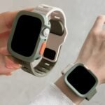 2Pcs For Apple Watch Band & Case Combo - Adjustable Silicone Sport Strap With Hollow-Out Soft Protective Cover, Breathable Comfort Fit For Series 1-11/Ultra/Se, 38-49Mm, Compatible With 40/41/42/44/45/46/49Mm, Durable Protective Case Accessories