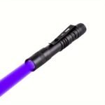1/2Pcs 395Nm Uv Black Light Flashlight,For Leak, Pet Urine, Hotel Inspection,Dry Stain And Dye Detector Ultraviolet Invisible Ink Torch, Small Portable Pocket Pen Lights(Notinclude Battery), Portable Flashlight - Image 3