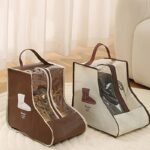 1Pc Elegant Transparent Boot Storage Bag With Handle - Dustproof And Moisture-Resistant, Ideal For Flat Shoes, Ankle Boots, And Long Boots, Dressy Shoes Storage|Sleek Transparent Design|Durable Handle Constructio - Image 4