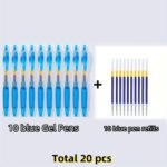 20Pcs Retractable Gel Pens, 0.5Mm Black Red Blue Neutral Gel Pens, Telescopic Gel Ink Ball Pens, 10 Gel Pen +10 Gel Pen Refills, Suitable For Diary, Office, School And Home Writing - Image 7