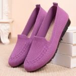 Women'S Knitted Solid Color Loafers, Lightweight Non-Slip Flat Slip On Shoes, Casual Walking Shoes - Image 16