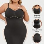 Gsilisupport Plus Size Seamless Shapewear Dress - Tummy Control, Waist Lift, Buttock Sculpting, Elegant Backless Slip Design, Stretch Nylon Fabric, Comfort Fit For Women, Special Occasion Attire | Seamless Fashion | Medium Support Garment