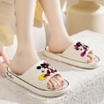 Mickey & Minnie Women'S Soft Eva Slippers - Comfortable, Non-Slip, Open-Toe Design For Home & Bathroom, All-Season Slip-On Shoes With Cartoon Patterns, Home Slippers | Playful Design | Soft Eva Material, House Slipper - Image 2