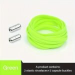 Easy Slip-On No-Tie Elastic Shoelaces With Metal Buckle - Quick Fasten, Machine Washable, Solid Color - Image 25