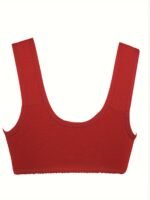 2Pcs Women'S Plus Size Soft Bra Set - Elegant Front Closure Bra & Camisole With Random Floral Print, No Padding, Wireless Support For Spring/Summer, Comfortable Undergarment, Casual Attire, Elegant Undergarment, No Padding Bra - Image 8