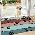 1Pc Soft & Absorbent Dog Paw Print Mat - Rectangular Polyester Pet Mat With, Quick-Dry, Washable Design - Ideal For Entryway, Bathroom, Kitchen, Living Room, Office Decor - Available In Multiple Sizes For Small To Large Dogs, Pet Mat | Playful Dog Design | Durable Dog Mat, Dog Accessories - Image 5
