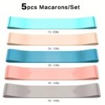 5Pcs Resistance Bands Set - Heavy-Duty Tpe Exercise Bands With Color-Coded Resistance Levels (Light, Medium, Heavy) - Stackable & Portable For Yoga, Pilates, Gymnastics, Dance - Ideal For Home, Travel, Or Gift - Compatible With Fitness Apps & Workou - Image 5