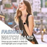 Women'S Floral Engraved For Apple Watch Band - Soft Silicone Sport Strap With Butterfly Clasp, Cute Flower Pattern Compatible With Series 1-10 & Ultra/Ultra 2/3/Se (38Mm-49Mm) - & Floral Design, Comfortable Durable Strap For Casual Attire - Image 6