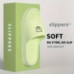 1 Pair Eva Slippers For Couples, Cartoon Bear Design, Comfortable Non-Slip Thick Sole, All-Season Casual Home Bathroom Sandals, Hand Washable, House Slippers - Image 3