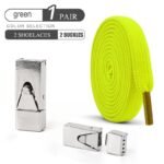 1 Pair Free-Tie Shoelaces Set, 2Pcs Elastic Shoelaces & 2Pcs Shoelaces Buckles For Sneakers Canvas Shoes, Street Style - Image 22