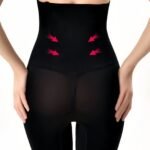 1Pc High-Waist Tummy Control Shapewear Shorts For Women - Seamless, Butt Lifting, Comfortable Fit In Black Or Beige, Ribbed Texture, Postpartum Support & Fitness Girdle Briefs, Seamless Undergarment|Invisible Waistband|Smooth Seamless Design - Image 6