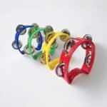 Grasp Training Musical Instrument Educational Toy 4-Bell Hand-Ring Bell Dance Performance Hand-Ring Bell Music Perception Educational Toy New Hand Drum Metal Bell Percussion Instrument Entertainment Instrument Plastic Single Layer Flower Drum Circle - Image 8