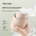 1 Pair Of Latex Insoles For Men & Women - Sweat Absorbent, Odor-Resistant, Shock-Absorbing & Thickened Design, Comfortable Faux Leather Material With Non-Slip Rubber Sole For All-Day Wea - Image 8