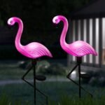 Lchpmy 1Pc/2Pcs/4Pcs/3Pcs/2Set Solar Flamingo Led Stake Lights,, Touch Control, Rechargeable Nickel Battery, Plastic Animal Theme Outdoor Decor For Garden, Lawn, Patio, Pond, Backyard, Halloween - Image 3