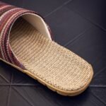Women'S Japanese Style Breathable Slippers, Bohemian Striped Indoor Slides, Lightweight Non-Slip Soft Sole, Hand Wash Or Dry Clean, All-Season Fabric Upper And Liner, Eva Sole, Home Footwear - Image 13