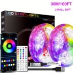 Nbbuff Led Lights For Bedroom, 91.44Cm-30.48Meter Smart App Control Music Sync Color Changing Strip Lights With Remote And Timing, For Room Home Party Decoration - Image 13