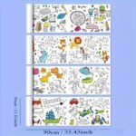 4Pcs/6Pcs Children'S Doodle Painting Roll Coloring Painting, Drawing Paper Long, Various Styles Can Be Selected Easter Gift Halloween Christmas Gift -Winter, New Year - Image 3