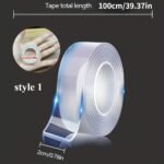 1Pc Super Strong Double-Sided Adhesive Tape - Washable, Reusable, Waterproof Transparent Double Tape For Kitchen & Bathroom Supplies, Ideal For Peeling Patches & Bonding, Kitchen Adhesive Tape | Transparent Tape | Washable Adhesive - Image 3
