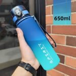 1Pc, 21.98Oz/33.81Oz Gradient Sports Fitness Travel Water Bottle, Portable Drink Cup, Tea Mug, Durable Pc Material, Uncharged, Flip Top, Ideal For Men & Women, Perfect For Summer & Fall, Great Gift For Students, Birthday, Valentine'S, Christmas - Image 3