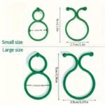 20Pcs Durable Green Plastic Garden Vine Strapping Clips - Versatile Plant Support Ties With Various Shapes For Tomato & Vegetable Gardens, Includes Ring & Buckle Holders - Image 4