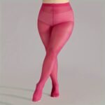Plus Size Casual Stockings, Women'S Plus Solid Semi Sheer High Rise Thin Pantyhose - Image 5