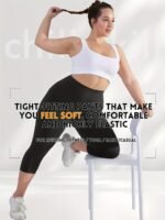 Women'S Plus Size High-Waisted Capri Leggings With Side Phone Pockets, Stretchy Workout Pants - Image 10