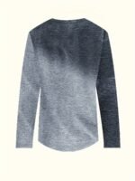 Abstract Print Round Neck T-Shirt, Spring Autumn Casual Long Sleeve Tee For Women - Image 2