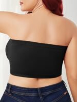 2Pcs Strapless Seamless Breathable Solid Color Comfortable Versatile Simple Sexy Plus Size Women'S Anti-Slip Ruched Bra Top Wardrobe Essential Set - Image 8
