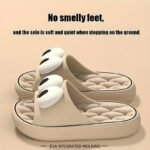 Unisex Cartoon Eye Design Eva Slip-On Slippers - Odorless Lightweight Comfort For Indoor Outdoor Beach Home Use, Machine Washable All-Season Casual Sandals For Men & Women, Beach Shoes - Image 5