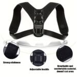 1Pc Back Brace Posture Belt For Women And Men - Adjustable Upper Back Support And Shoulder Back Strap For Neck, Clavicle, Shoulder, Back Posture Support - Breathable And Comfort - Image 10