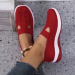 Women'S Breathable Slip-On Sneakers - Lightweight Knit Casual Shoes With Arch Support, Machine Washable & All-Season Comfort, Multi-Color Options For Casual Attire, Ladies Sneakers, Stylish Slipons, Comfortable Fit, Comfort Seekers - Image 6