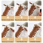 Two Pieces Of Laces And Two Buckles, Measuring 100.0 Cm, Suitable For Everyone, Featuring Adjustable Elastic Shoelaces That Are Portable And Provide Greater Comfort, Designed As No-Tie Shoelace Buckles For Both Men And Women, Including Elastic Loafer Buckles And Metal Locking Buckle Head Accessories. - Image 6